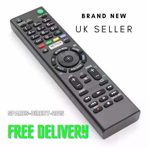 QUALITY Replacement For Sony TV Remote Control with NETFLIX Button RMT-TX100D