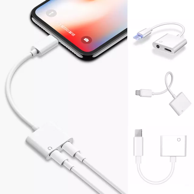 Adaptateur Double 2 En 1 Pour Casque Et Chargeur 3 5 Mm Pour Iphone 8 Plus/X/ R