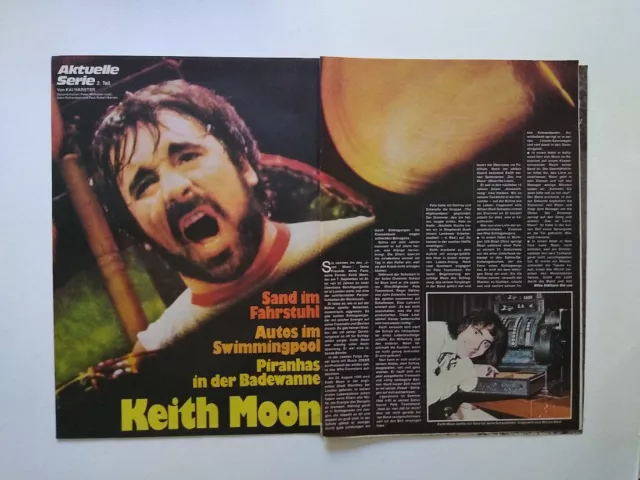 Keith Moon The Who clippings Germany 1970s Dire Straits concert ad