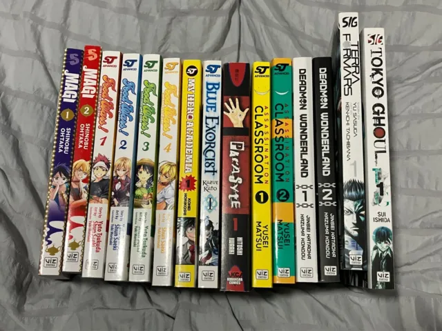 Lot Of 15 English Manga Books Various Titles