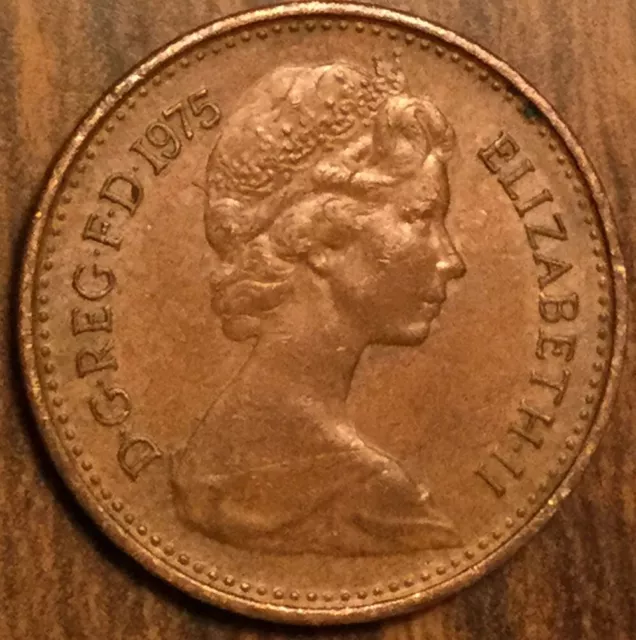 1975 Uk Gb Great Britain New 1/2 Penny Coin
