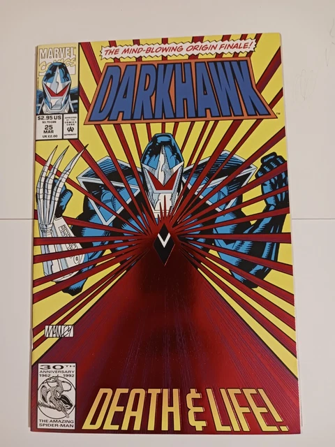 Darkhawk # 25 Marvel 1993 Key Origin Double Size Foil Cover MCU GOTG 3