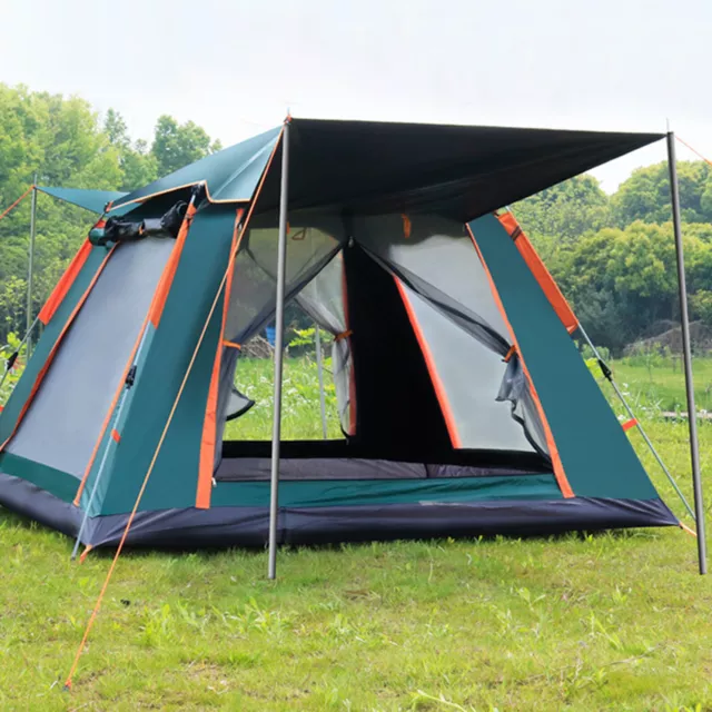 Premium Pop-Up Zelt 3-8 Personen Automatik Zelt Camping Doppelschicht Wasse T9R6