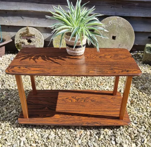 Retro Vintage Mid-Century Modern Wood Effect 2 Tier Side Coffee Table Formwood?