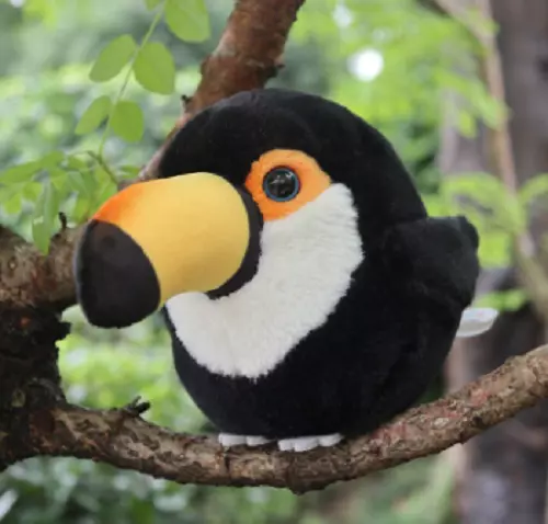 New！ 10Cm Circular Toucan Plush Toy Filled with Animal Soft Children's Gift