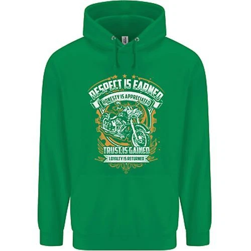 Felpa con cappuccio Respect Earned Moto Moto Biker Bambini 8