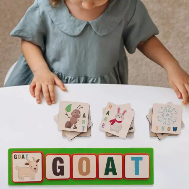 Wooden Matching Letters Game Fun for Home Classroom Learning