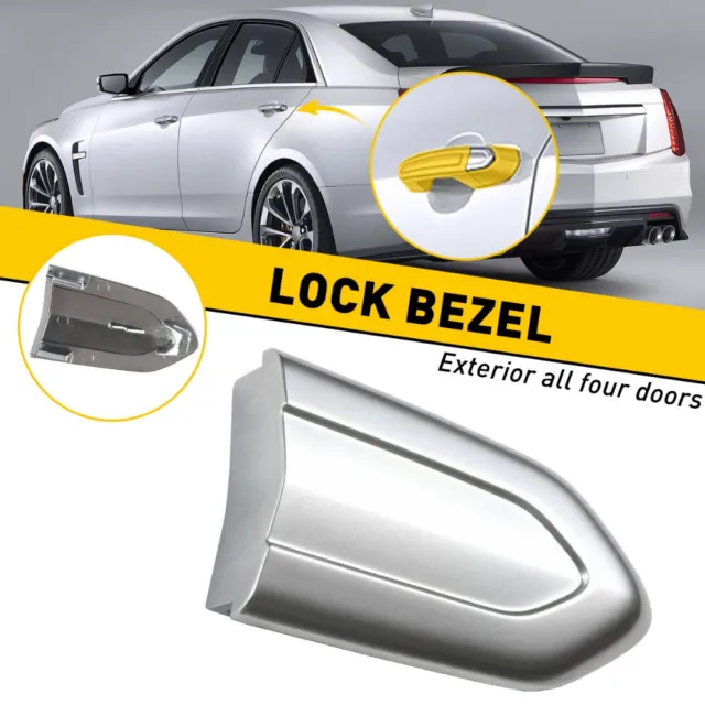 Chrome Exterior Door Lock handle Cap Cover Trim For Cadillac XTS ATS CTS CT6 EAW