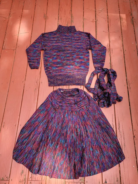 Vintage 70s 80s Nikos Handwoven Coat Art to Wear Jacket Boho SKIRT Wool BLEND