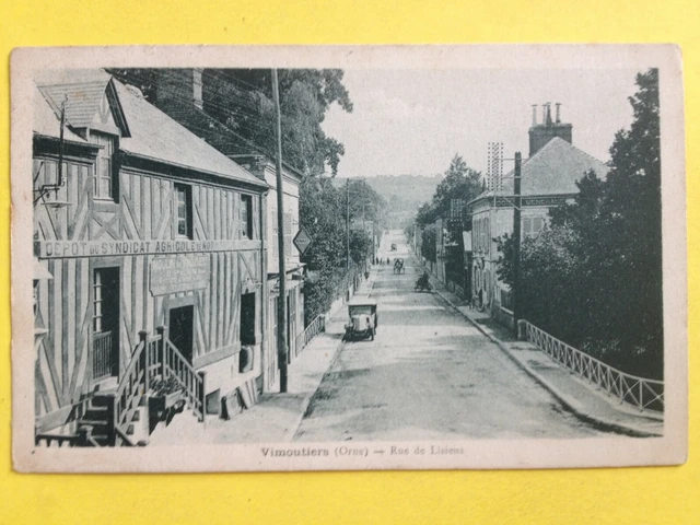 cpa VIMOUTIERS (Orne) Rue de LISIEUX Dépot du Syndicat Agricole de Normandie