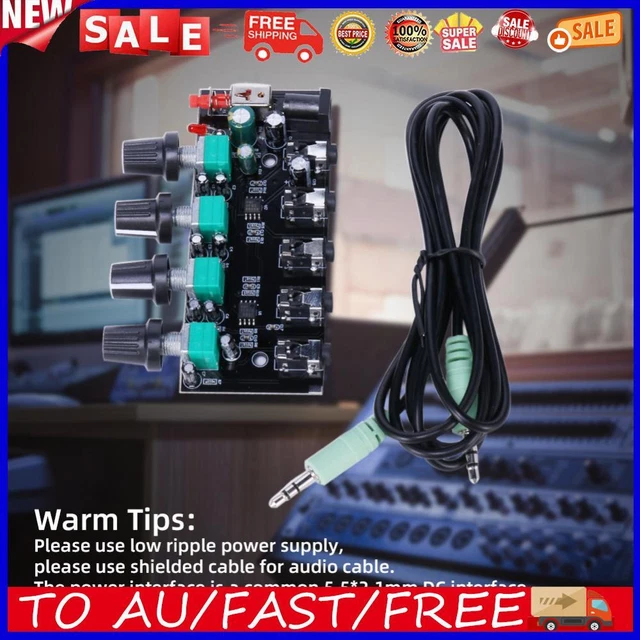 HEADPHONE AMPLIFIER MIXING Board 3.5mm Headphone Jack Stereo Audio