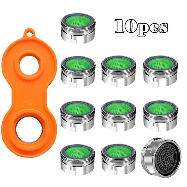 1 Set Robinet Lavabo Aérateur ABS Insert-Nozzle Filtre Élément+Clé Durable