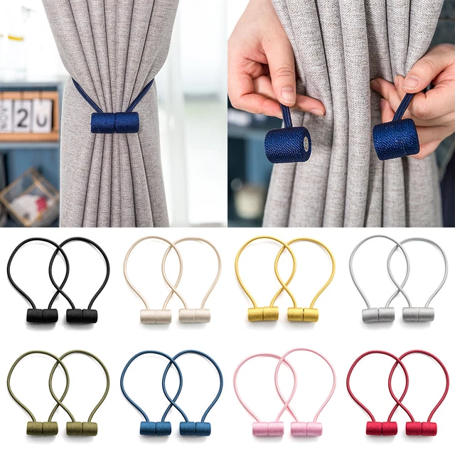 Curtain Tie Rope Decor Holdbacks Strong Magnetic Buckle Clips Curtain Tiebacks