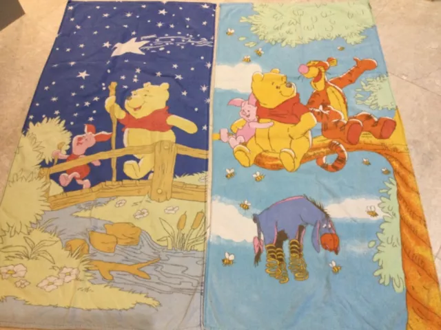 Vtg Winnie The Pooh Beach Towel 33” x 63” Tigger Piglet Eeyore Disneyland  HTF