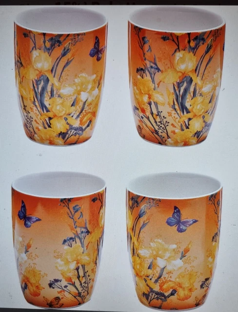 4er Set  Becher Spring Schmetterling  Kaffeebecher Tassen Kaffeebecher Teebecher 2