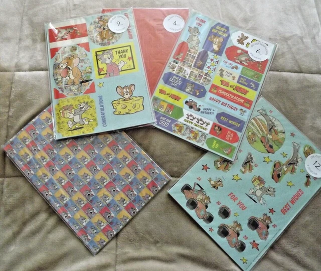 Tom & Jerry Tapas Troqueladas Y Papeles De Respaldo A Juego Bnip