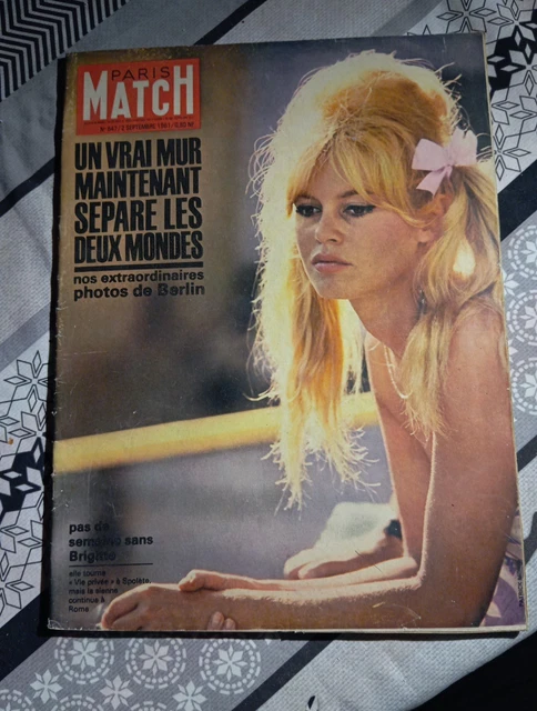 Pochette Tissu Collector BRIGITTE BARDOT Vintage - Édition Paris Match | Fourre-tout Beige Fermeture éclair