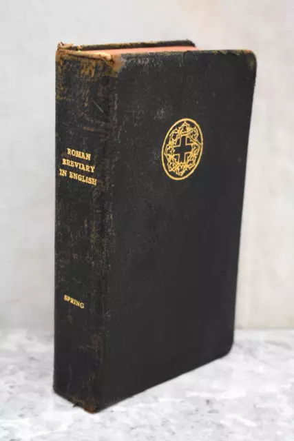 RARE Old Roman Breviary Book in English, Benziger Bros c.1951 (CU942) chalice co