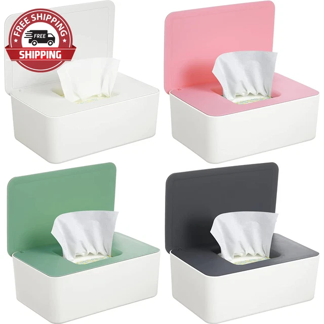 4 Pieces Baby Wipes Dispenser Wipe Container Keep Wipes Moist Baby Wipe Holder E