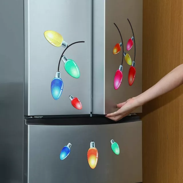 20X Safe Magnet Reflective Stickers Automotive Christmas Lights Decals Xmas Bulb