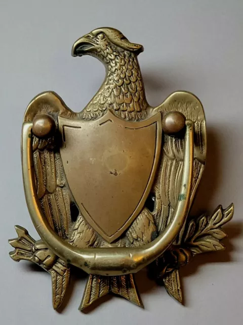 Vintage Brass Federal Eagle Door Knocker w/Shield Arrows Heavy PATRIOTIC
