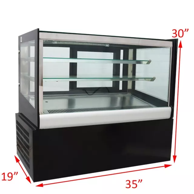 Countertop Refrigerated Cake Display Cabinet 3 Layers Showcase Back  220V