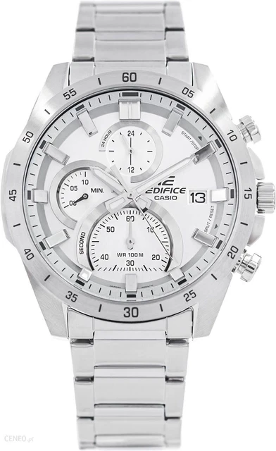 MENS CASIO EDIFICE Silver Black Efr 516 Chronograph Watch Japan 5066 Movement Fm 33.59 PicClick