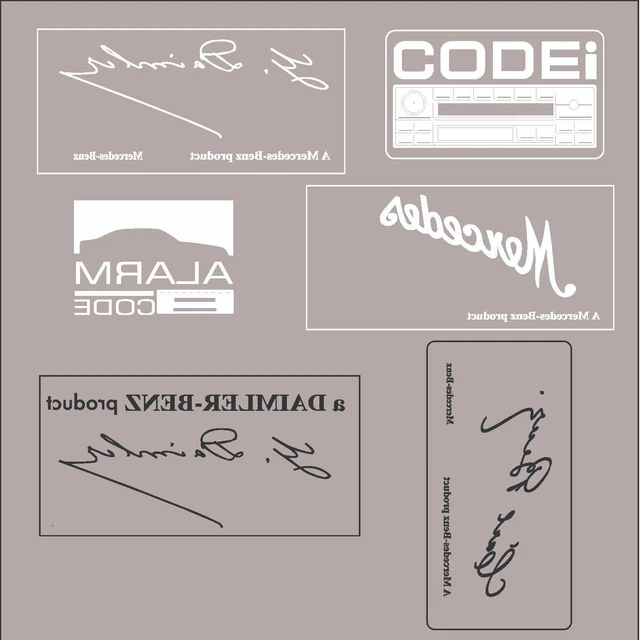 DECAL STICKER FOR All Model Engines Mercedes Daimler Carl Benz Codei