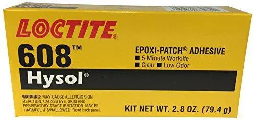 Loctite 398456 Clear 83082 608 Hysol High Strength Epoxy Adhesive, 2.8 oz Kit