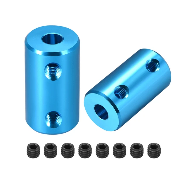 Giunto albero 5-5mm alesaggio L25xD14 Robot Ruota motore  rigido blu 2pz