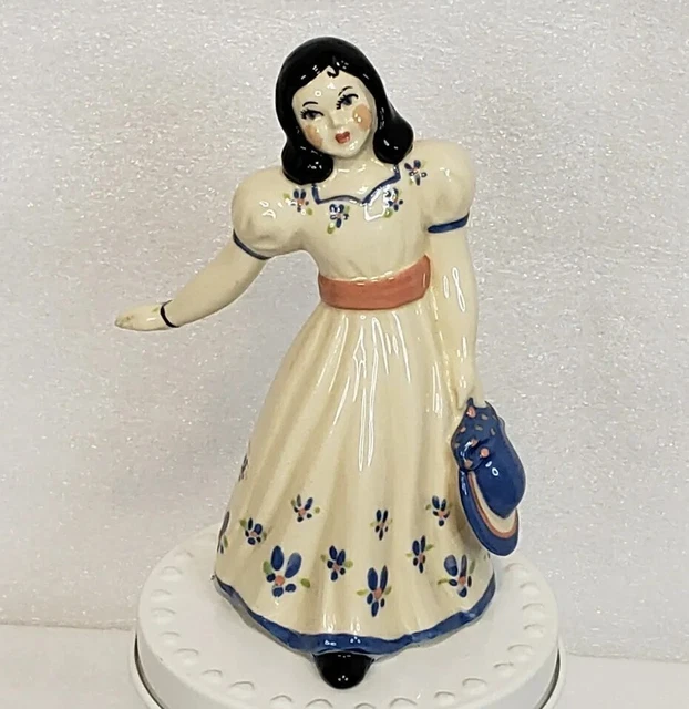 Vintage Ceramic Arts Studio Mary Had A Little Lamb Figurine Bonnet Hand Painted