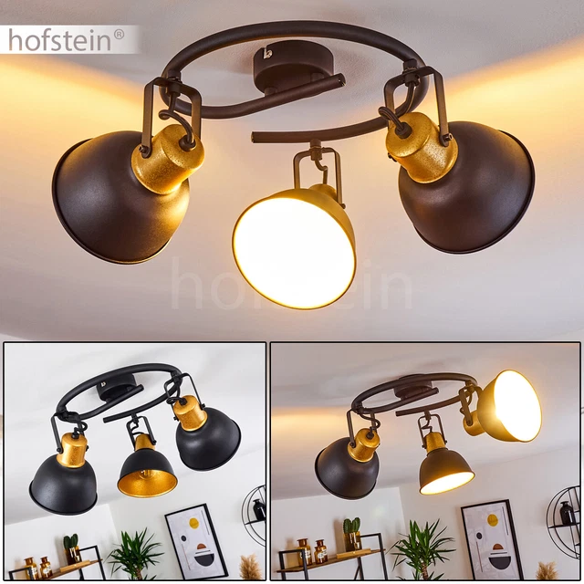 Plafonnier 3 Branches Noir – Lampe Suspension Hofstein – Métal Moderne – Séjour/cuisine