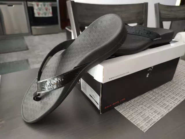 Vionic Tide Sequin Black Flip Flops Women’s Size 10 ***EXCELLENT CONDITION*** Vionic Tide Sequin Black Flip Flops Women’s Size 10 ***EXCELLENT CONDITION***