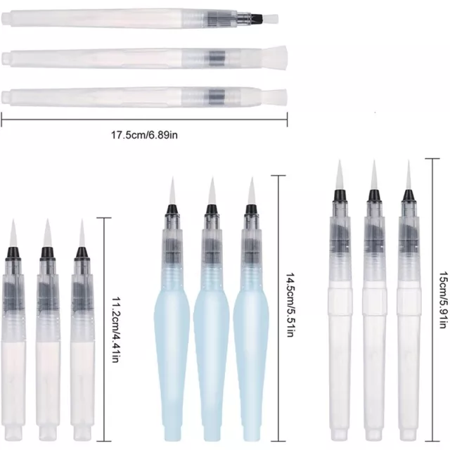 5X (Juego de pinceles de acuarela, paquete de 12 pinceles de agua rellenables Aqua-Pi 2