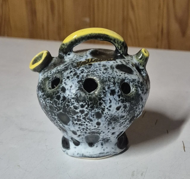 Ancien Vase Pic Fleur En Poterie, Style Vallauris, Céramique Vintage