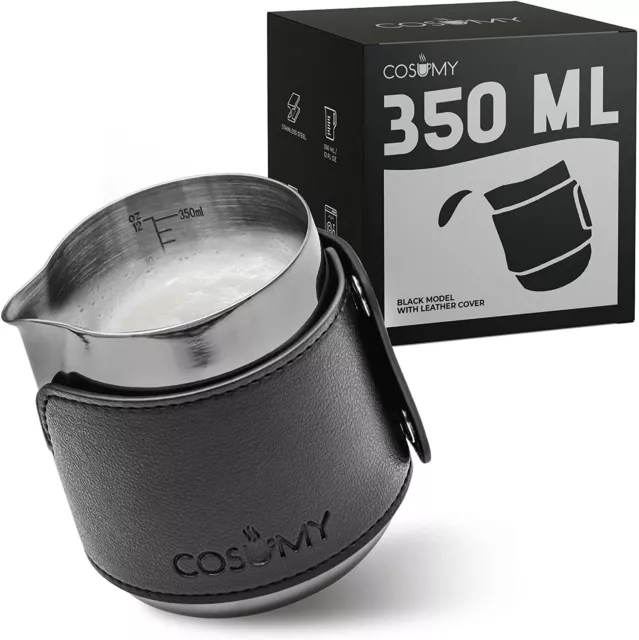 Barista Milchkännchen 350ml Edelstahl Milch Kanne Gießer Aufschäum Espresso