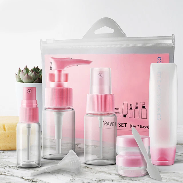 10x Reiseflaschen Mit Sprühdüse - Wiederverwendbare Kunststoffbeutel 30/50/100ml | Für Shampoo & Kosmetik