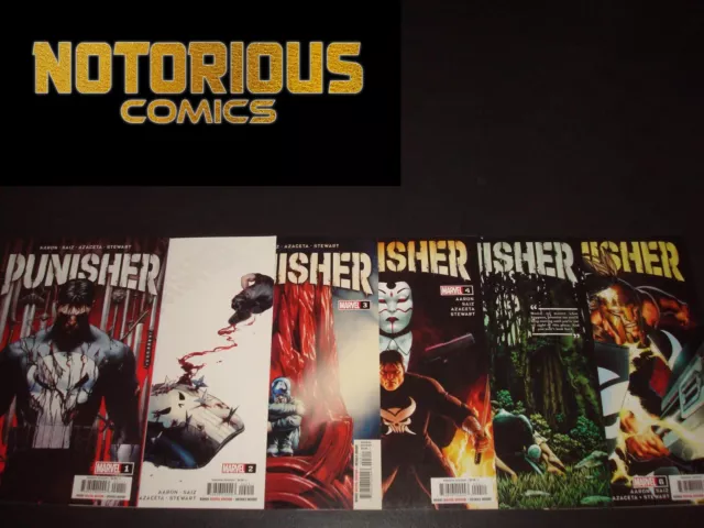 Punisher 1 2 3 4 5 6 Complete Comic Lot Run Set Jason Aaron Marvel Collection