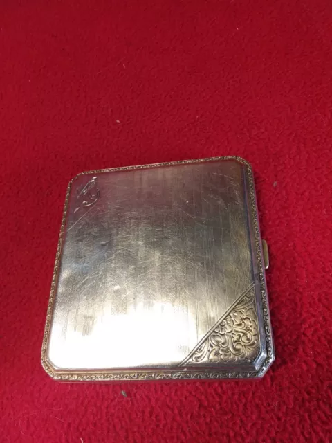 Antikes Zigarettenetui 11 lötiges Silber Edle Gravuren um 1890 (1458)