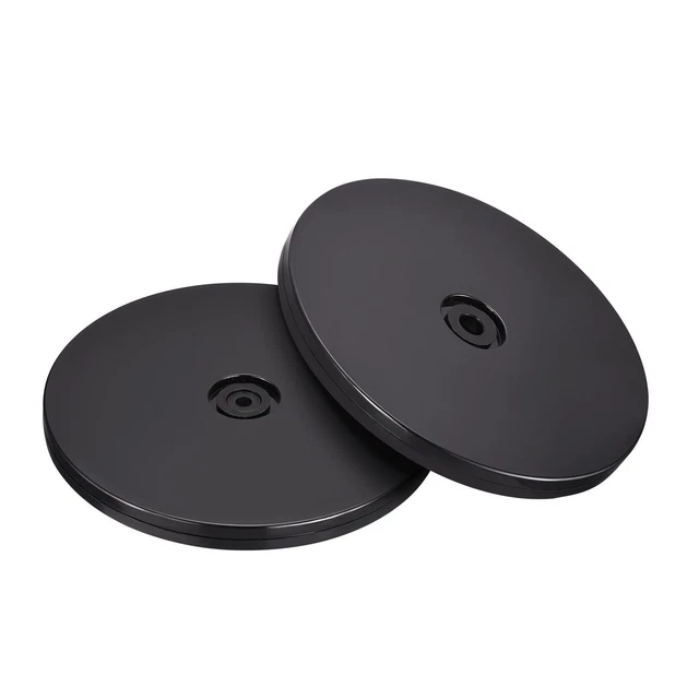 5" Giratorio Soporte con Acero Bolas Rodamientos Lazy Susan Base, Negro 2pzs