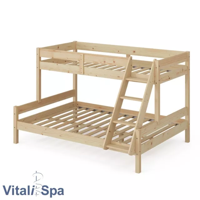 Lit mezzanine Lit superposé Lit pour enfant Everest naturel 140x200 cm VitaliSpa 2