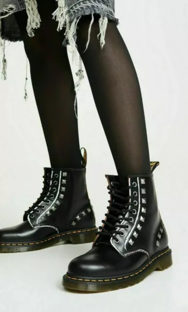 Dr.Martens Icon 1460 Modèle Stud Unisexe Bottines Cheville Chaussures Étanche