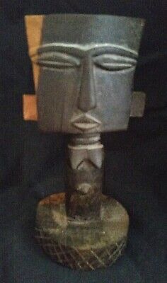 Tribal Art Malawi Africa Vintage Hand Carved Free Standing Tabletop Rustic