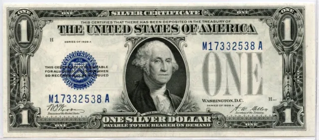 1928 A $1 One Dollar Silver Certificate CHCU FR#1601