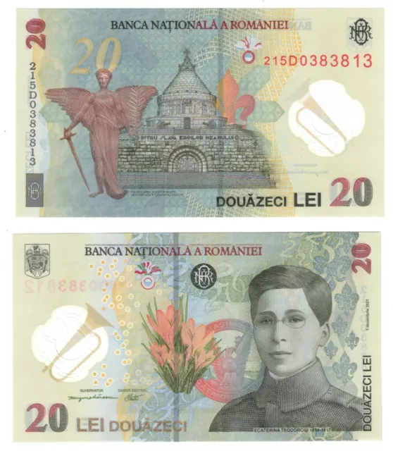 2021 (2022) Romania 20 Lei Polymer Banknote P119