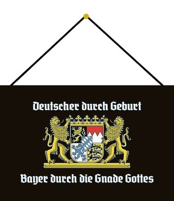 Panneau Métallique Plaque en Étain 20 X 30 CM Bayer Ich Bin Stolz Une Bayer Zu Sein 