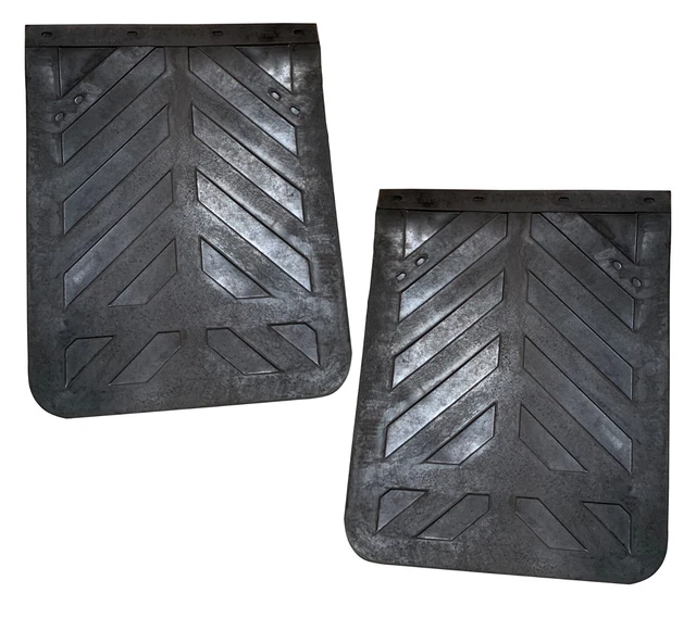 Semi Truck Trailers Rubber 24" x 30" Mud Flap Pairs 1/4" Thick Chevron Pattern Semi Truck Trailers Rubber 24" x 30" Mud Flap Pairs 1/4" Thick Chevron Pattern