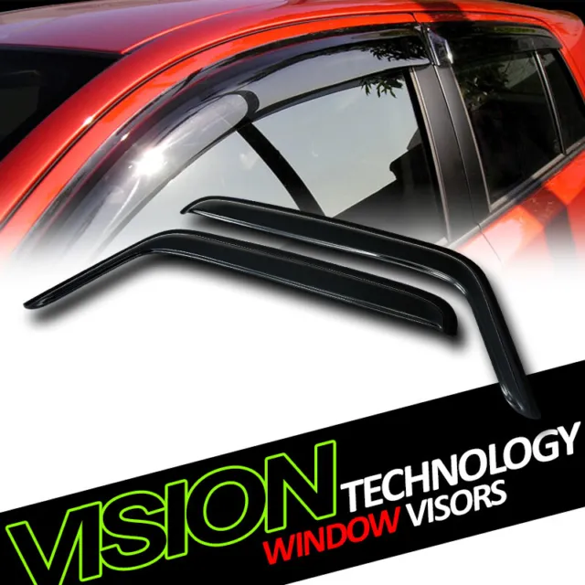 Rain/Wind Guard Vent Shade Deflector Window Visors 2P For 07-18 Jeep Wrangler JK