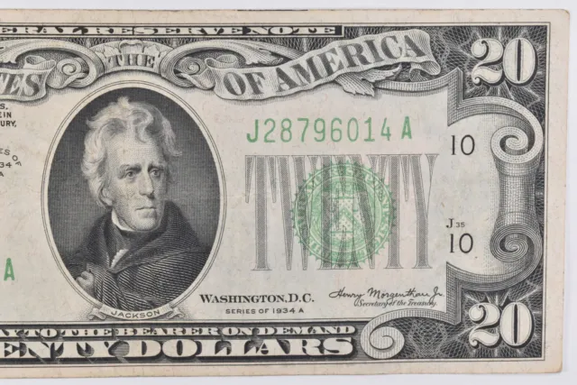 CRISP - 1934-A $20 Federal Reserve Note FRN Crisp Vintage *685