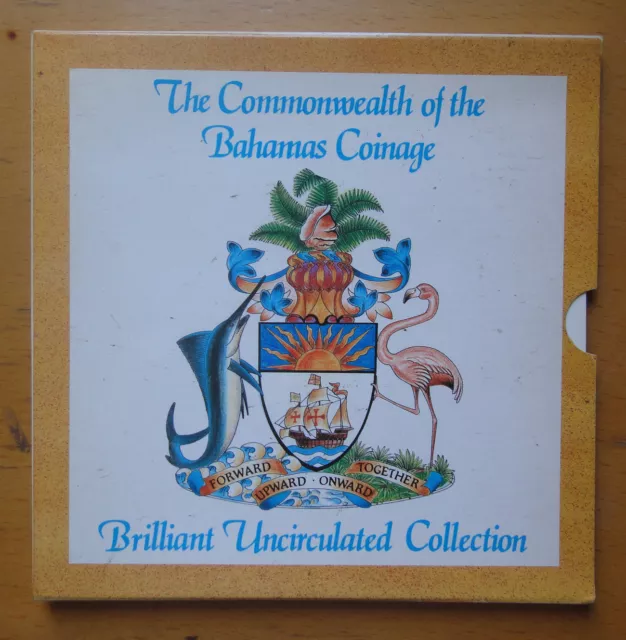 Bahamas Coins Set of 7 Pieces 1989 UNC With  a Card